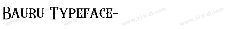 Bauru Typeface字体转换